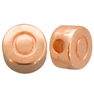 DQ metalen letterkraal O Rosé goud (nikkelvrij)