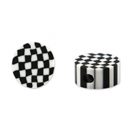 Polymeer kralen Black-white