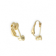 Onderdelen DQ® Eco-brass® metaal clipoorbellen met stopper Goud (nikkelvrij)