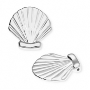 Bedels DQ® metaal schelp Antiek zilver (nikkelvrij)