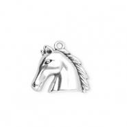 Bedels DQ® metaal paard Antiek zilver (nikkelvrij)