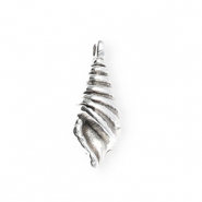 Bedels DQ® metaal schelp Antiek zilver (nikkelvrij)