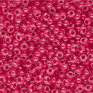 Miyuki rocailles 8/0 Carnation Pink Lined Crystal 8-0208