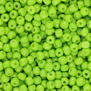 Glaskralen Rocailles 6/0 (4mm) Lime green