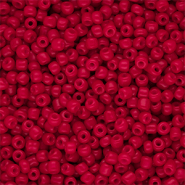 Glaskralen Rocailles 8/0 (3mm) Red