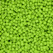Glaskralen Rocailles 12/0 (2mm) Lime green