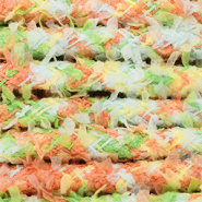 Trendy paracord 8mm Green-coral orange-yellow-white