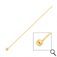 BY31® Roestvrij stalen (RVS) Stainless steel onderdelen nietstiften met bolletje 70mm Gold