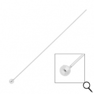 BY31® Roestvrij stalen (RVS) Stainless steel onderdelen nietstiften met bolletje 70mm Silver