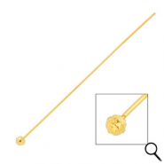BY31® Roestvrij stalen (RVS) Stainless steel onderdelen nietstiften met bolletje 70mm Gold