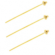 BY31® Roestvrij stalen (RVS) Stainless steel onderdelen nietstiften met bollen 35mm Gold