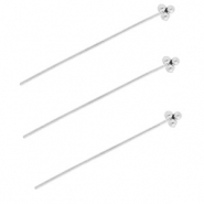 BY31® Roestvrij stalen (RVS) Stainless steel onderdelen nietstiften met bollen 35mm Silver