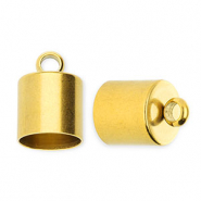 Roestvrij stalen (RVS) Stainless steel onderdelen eindkap Ø8mm met oog Gold