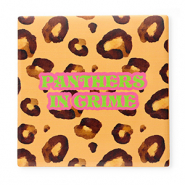 BY31® Tegeltje met tekst "Panthers in crime" Light orange-brown-pink-neon green