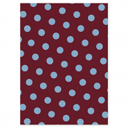 BY31® Sieraden kaartjes stippen Mahogany red-light blue
