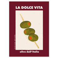 BY31® Sieraden kaartjes "La dolce vita" Bordeaux red-off white-olive green-orange
