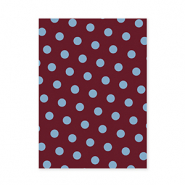 BY31® Sieraden kaartjes stippen Mahogany red-light blue