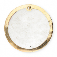 Schelp hangers specials rond Off white-gold