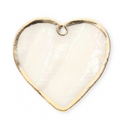 Schelp hangers specials hart White-gold