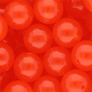 18 mm DQ® acryl kralen shiny Vermillion red