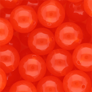 16 mm DQ® acryl kralen shiny Vermillion red