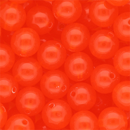 14 mm DQ® acryl kralen shiny Vermillion red