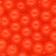 12 mm DQ® acryl kralen shiny Vermillion red