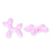 Acryl kralen shiny ballon hond Pastel lilac