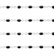 Roestvrij stalen (RVS) Stainless steel onderdelen jasseron 1mm Zwart-zilver