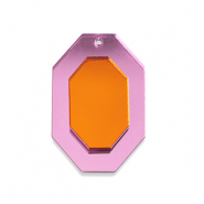 Statement hangers octagon Metallic pink-orange