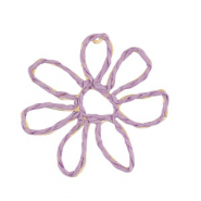 Raffia hanger bloem 55mm Lilac