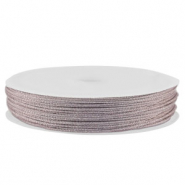 Macramé draad gevlochten 1mm Light purple metallic