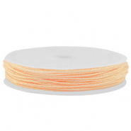 Macramé draad gevlochten 0,8mm Peach metallic