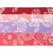 Bandana mix van 4 Red-light pink-purple-dark pink