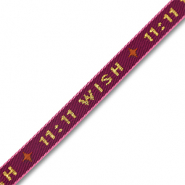 Lint met tekst "11:11 Wish" Purple-gold