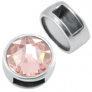 DQ metalen schuiver voor SS34 flatback en 7mm cabochon Antiek zilver