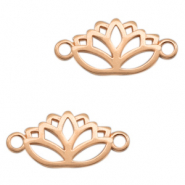Bedels DQ metaal tussenstuk lotus Rosé goud (nikkelvrij)