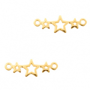 Bedels DQ metaal tussenstuk sterren Goud (nikkelvrij)