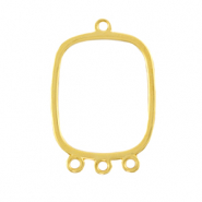 Bedels DQ metaal tussenstuk met 3 ogen Goud (nikkelvrij)
