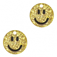 Plexx bedels smiley Gold glitter
