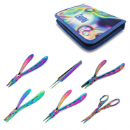 Beadsmith Chroma 6-delige gereedschapsset Rainbow Titanium