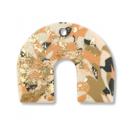 Polymeer hangers boog Brown-pink-white-gold