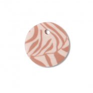 Polymeer hangers rond Light peach pink-light brown