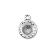 BY31® Roestvrij stalen (RVS) Stainless steel bedels met setting voor SS29 puntsteen Silver