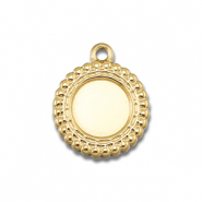 BY31® Roestvrij stalen (RVS) Stainless steel bedels met setting voor SS34 flatback Gold