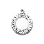 BY31® Roestvrij stalen (RVS) Stainless steel bedels met setting voor SS34 flatback Silver