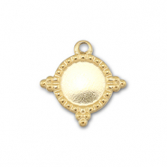 BY31® Roestvrij stalen (RVS) Stainless steel bedels met setting voor SS34 flatback Gold