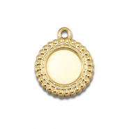 BY31® Roestvrij stalen (RVS) Stainless steel bedels met setting voor SS30 flatback Gold