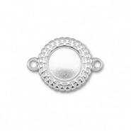 BY31® Roestvrij stalen (RVS) Stainless steel tussenstuk met setting voor SS20 flatback Silver