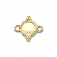 BY31® Roestvrij stalen (RVS) Stainless steel tussenstuk met setting voor SS20 flatback Gold